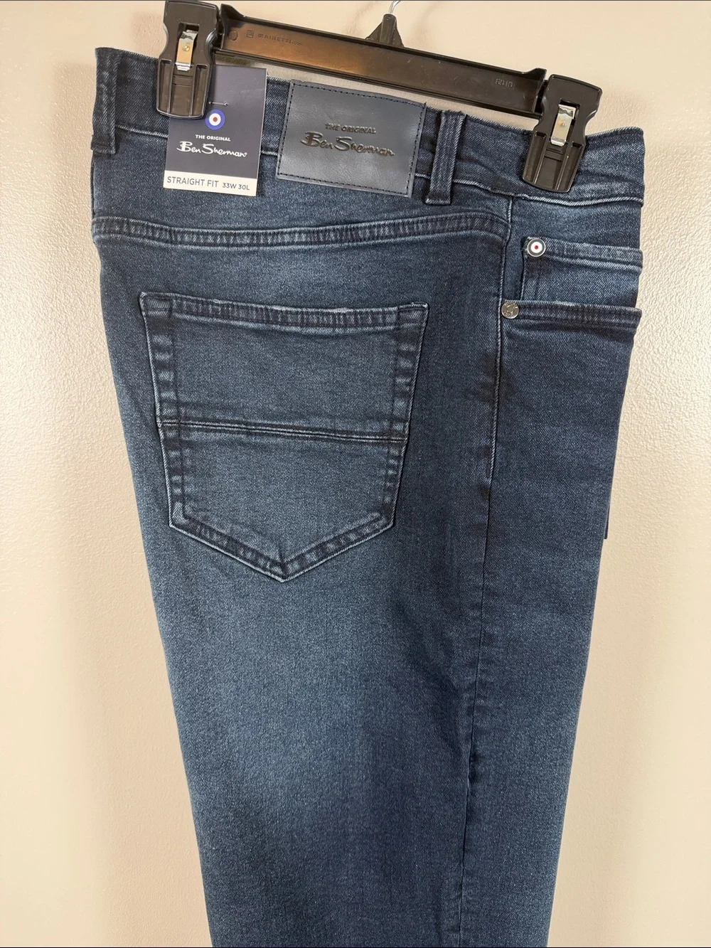 Ben Sherman Straight Fit Stretch Jeans in Indigo Wash